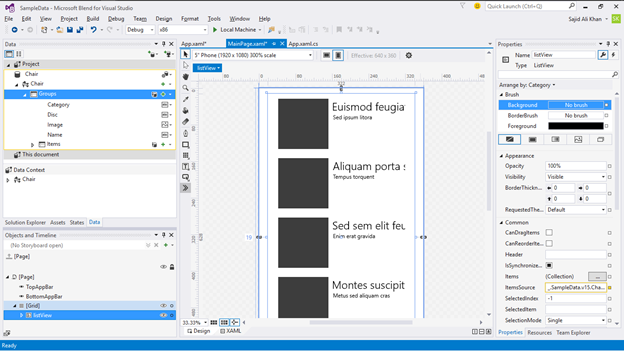 drag and drop the Group